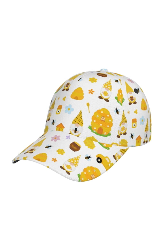 Gnomes Bees Prin Baseball Cap, Adjustable Sweat-wicking Daily,Travel, Sports Cap, Unisex