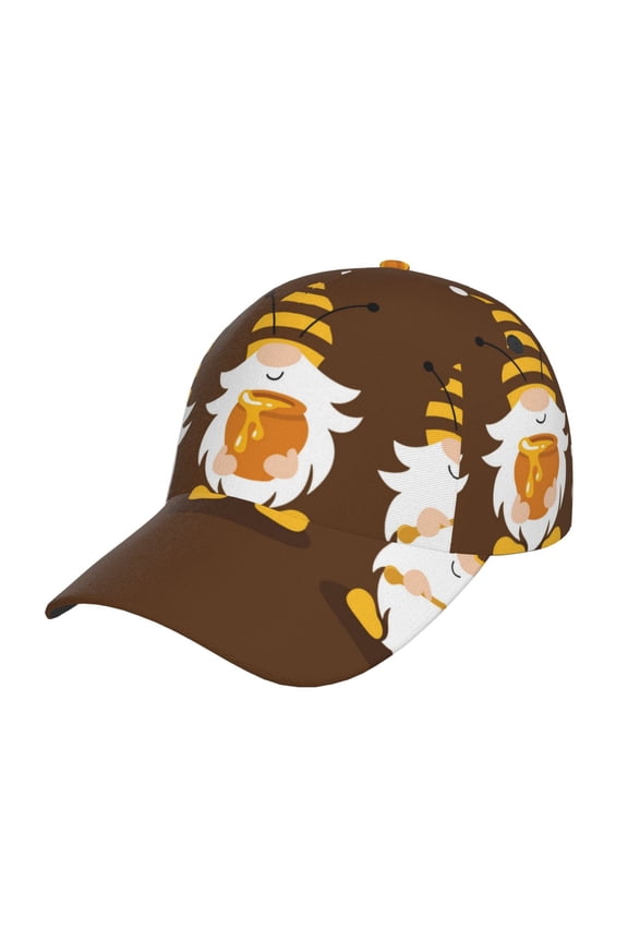 Gnomes With Honey Prin Baseball Cap, Adjustable Sweat-wicking Daily,Travel, Sports Cap, Unisex