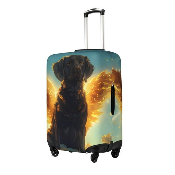 Gukieu Golden Cloud Winged Dog Print Suitcase Protective Cover, Elastic Zipper Buckle Suitcase Protective Cover, Suitable for Travel, Business Trip-Small