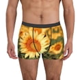thumbnail image 1 of Gukieu Golden Sunflower In Field Print Men's Boxer Briefs, High Elastic Moisture Wicking Boxer Briefs Underwear-Medium, 1 of 5