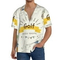 thumbnail image 1 of Gukieu Golf Icons And Golfer Print Men's Short-sleeved Shirts, Button-down Pocket Shirts, T-shirts, Beach Vacation Travel Summer Clothing-4X-Large, 1 of 5