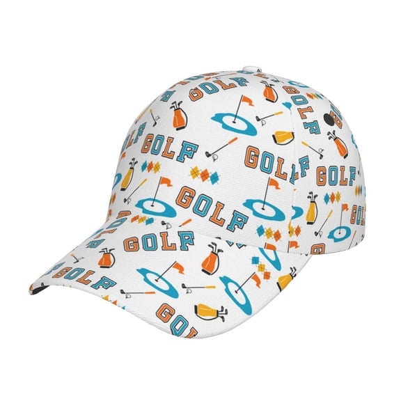 Gukieu Golfing Clubhouse Prin Baseball Cap, Adjustable Sweat-wicking Daily,Travel, Sports Cap, Unisex