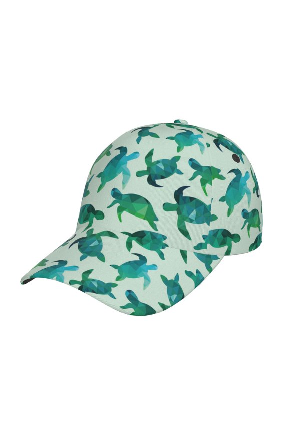 Green Sea Turtle Prin Baseball Cap, Adjustable Sweat-wicking Daily,Travel, Sports Cap, Unisex