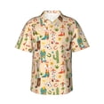 thumbnail image 1 of Gukieu Groovy American Western Footwear Print Men's Short-sleeved Shirts, Button-down Lapel Hawaiian Shirts, T-shirts, Beach Vacation Summer Casual Wear,Medium, 1 of 7