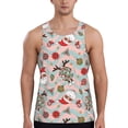 thumbnail image 1 of Gukieu Groovy Retro Santa Print Men's Quick Dry Fitness Vest, Round Neck Sleeveless Fitness Bodybuilding Top-Medium, 1 of 7