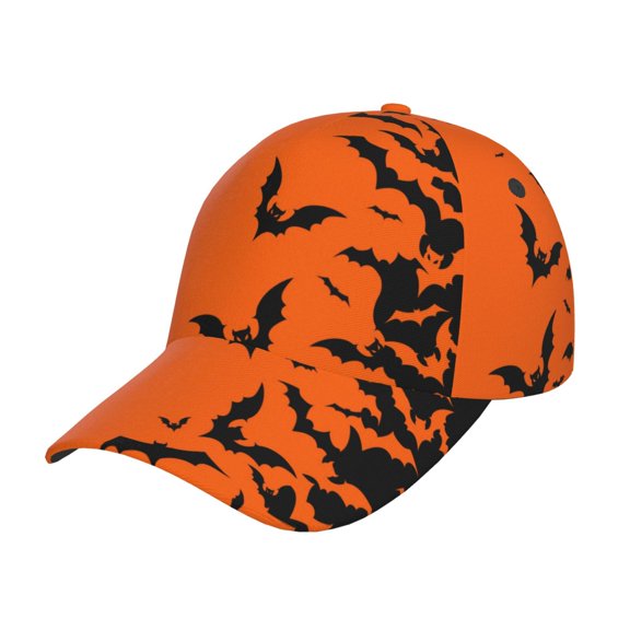 Gukieu Halloween Bats Prin Baseball Cap, Adjustable Sweat-wicking Daily,Travel, Sports Cap, Unisex