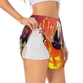thumbnail image 1 of Gukieu Halloween Print Women's Sports Shorts with Drawstring Elastic Waistband for Running, Yoga, Fitness-XX-Large, 1 of 7