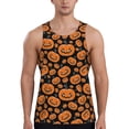 thumbnail image 1 of Gukieu Halloween Pumpkins Print Men's Quick Dry Fitness Vest, Round Neck Sleeveless Fitness Bodybuilding Top-Medium, 1 of 7