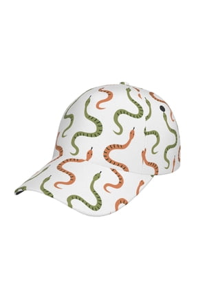 Hand Drawn Snake Prin Baseball Cap, Adjustable Sweat-wicking Daily,Travel, Sports Cap, Unisex