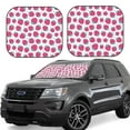thumbnail image 1 of Gukieu Hand Drawn Strawberry Print Car Windshield Sun Visor, Foldable Anti-UV Car Sun Visor Suitable for Vans, Trucks Car Accessories-Large, 1 of 6