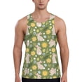 thumbnail image 1 of Gukieu Happy Easter Print Men's Quick Dry Fitness Vest, Round Neck Sleeveless Fitness Bodybuilding Top-4X-Large, 1 of 7