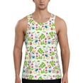 thumbnail image 1 of Gukieu Happy Easter Print Men's Quick Dry Fitness Vest, Round Neck Sleeveless Fitness Bodybuilding Top-Medium, 1 of 7