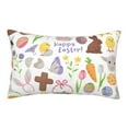 thumbnail image 1 of Gukieu Happy Easter1 Print Plush Pillow Cover, Hidden Zipper Pillow Protector without Pillow Core, Suitable for Bedroom, Office, Car Decoration-20"x30", 1 of 6