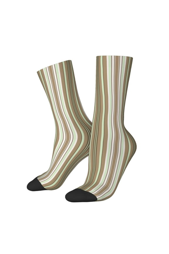 Happy Mexican Print Contrast Color Mid-calf Socks, Sweat-wicking Athletic Socks, Unisex Clothing Accessories