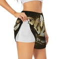 thumbnail image 1 of Gukieu Happy New Year 2025 E Print Women's Sports Shorts with Drawstring Elastic Waistband for Running, Yoga, Fitness-Medium, 1 of 7