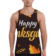 thumbnail image 1 of Gukieu Happy Thanksgiving 1 Print Men's Quick Dry Fitness Vest, Round Neck Sleeveless Fitness Bodybuilding Top-X-Large, 1 of 7