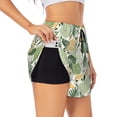 thumbnail image 1 of Gukieu Hawaiian Style Print Women's Sports Shorts with Drawstring Elastic Waistband for Running, Yoga, Fitness-Large, 1 of 7