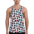 thumbnail image 1 of Gukieu Heart Panda Print Men's Quick Dry Fitness Vest, Round Neck Sleeveless Fitness Bodybuilding Top-Large, 1 of 7
