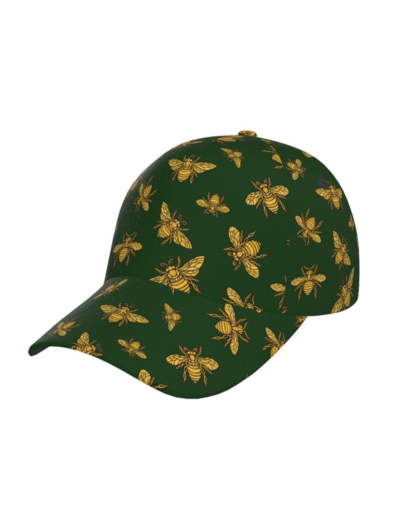 Hohey Bee Prin Baseball Cap, Adjustable Sweat-wicking Daily,Travel, Sports Cap, Unisex