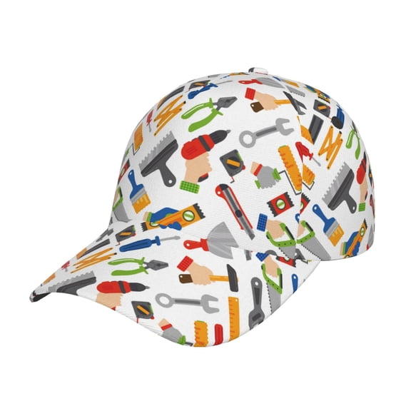 Gukieu Home construction tools Prin Baseball Cap, Adjustable Sweat-wicking Daily,Travel, Sports Cap, Unisex