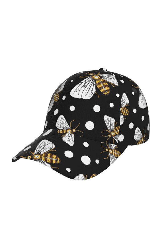 Honey Bees at Night Prin Baseball Cap, Adjustable Sweat-wicking Daily,Travel, Sports Cap, Unisex