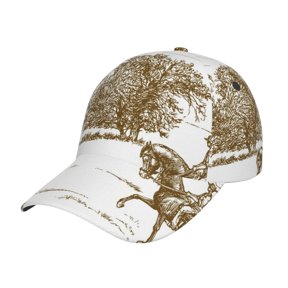 Gukieu Horse Rider In Field Prin Baseball Cap, Adjustable Sweat-wicking Daily,Travel, Sports Cap, Unisex
