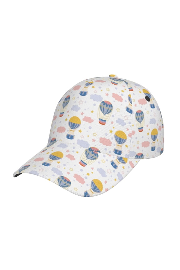 Hot Air Balloon Prin Baseball Cap, Adjustable Sweat-wicking Daily,Travel, Sports Cap, Unisex