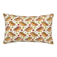 thumbnail image 1 of Gukieu Hot Dog 7 Print Plush Pillow Cover, Hidden Zipper Pillow Protector without Pillow Core, Suitable for Bedroom, Office, Car Decoration-20"x30", 1 of 6