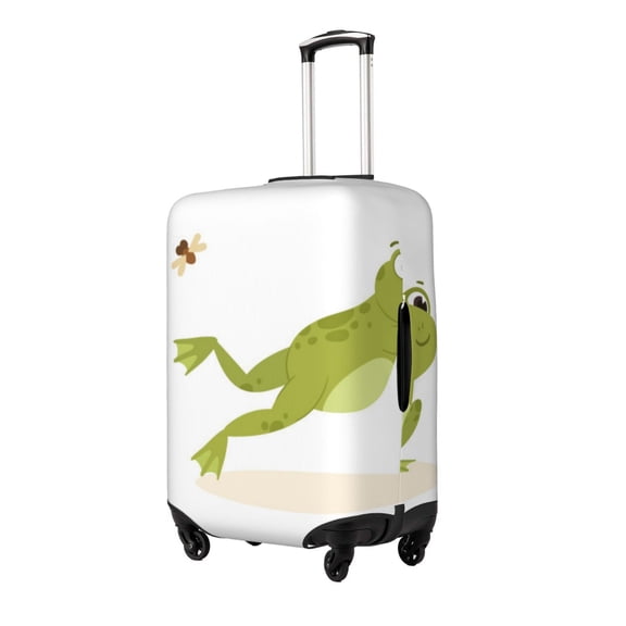Gukieu Hunting Frog Print Suitcase Protective Cover, Elastic Zipper Buckle Suitcase Protective Cover, Suitable for Travel, Business Trip-Small