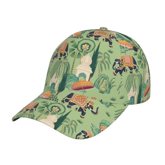 Gukieu Indian elephant Prin Baseball Cap, Adjustable Sweat-wicking Daily,Travel, Sports Cap, Unisex