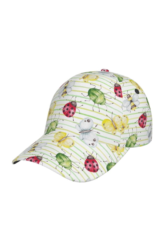 Insects Prin Baseball Cap, Adjustable Sweat-wicking Daily,Travel, Sports Cap, Unisex
