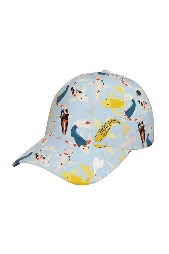 Japanese Carps Prin Baseball Cap, Adjustable Sweat-wicking Daily,Travel, Sports Cap, Unisex