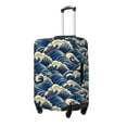 thumbnail image 1 of Gukieu Japanese Water Wave Print Suitcase Protective Cover, Elastic Zipper Buckle Suitcase Protective Cover, Suitable for Travel, Business Trip-Small, 1 of 7