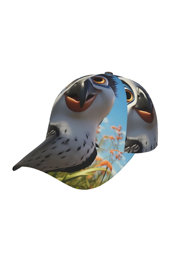 Joyful Animated Bird Prin Baseball Cap, Adjustable Sweat-wicking Daily,Travel, Sports Cap, Unisex