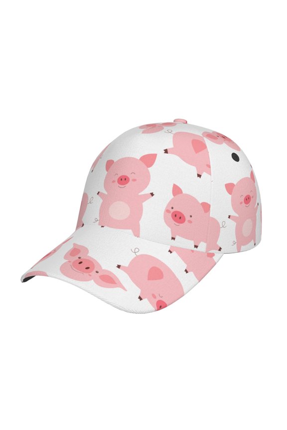 Kawaii Pigs Prin Baseball Cap, Adjustable Sweat-wicking Daily,Travel, Sports Cap, Unisex