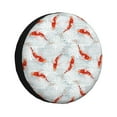 thumbnail image 1 of Gukieu Koi Fish Corals,Spring Summer Print Car Tire Cover, Adjustable Waterproof and Dustproof Tire Protection Cover, Suitable for SUV, Truck, Van-15 inch, 1 of 6