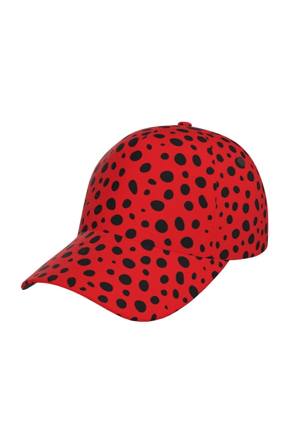 Ladybug Dotted Prin Baseball Cap, Adjustable Sweat-wicking Daily,Travel, Sports Cap, Unisex