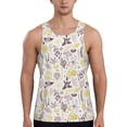 thumbnail image 1 of Gukieu Lavender Flowers Print Men's Quick Dry Fitness Vest, Round Neck Sleeveless Fitness Bodybuilding Top-Medium, 1 of 7