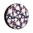 thumbnail image 1 of Gukieu Leaves Flower Print Car Tire Cover, Adjustable Waterproof and Dustproof Tire Protection Cover, Suitable for SUV, Truck, Van-17 inch, 1 of 6