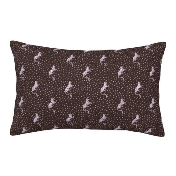 Gukieu Leopard Print Print Plush Pillow Cover, Hidden Zipper Pillow Protector without Pillow Core, Suitable for Bedroom, Office, Car Decoration-14"x20"