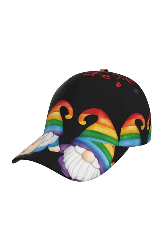 Lgbt Gnome Prin Baseball Cap, Adjustable Sweat-wicking Daily,Travel, Sports Cap, Unisex