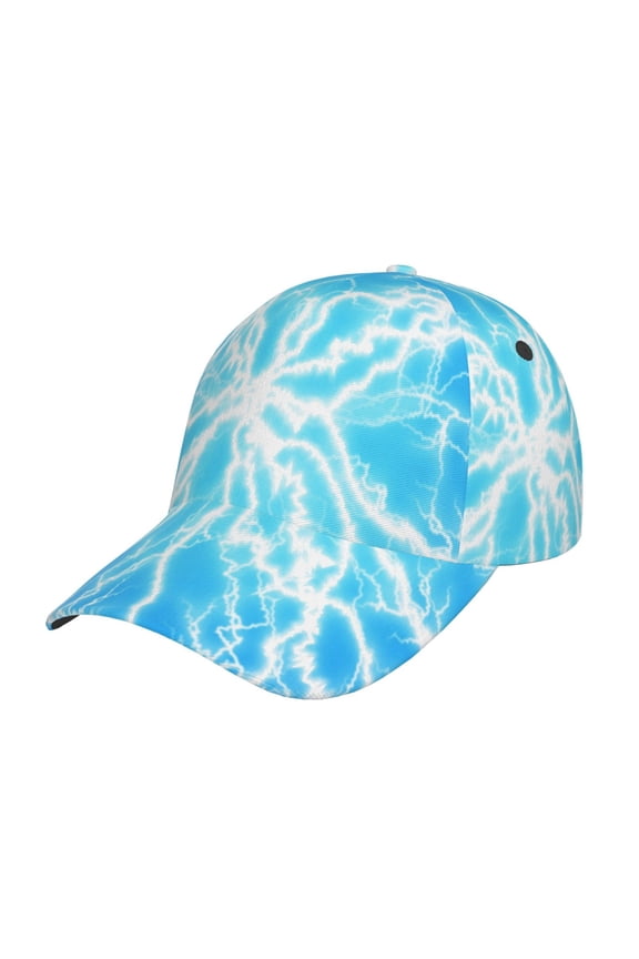 Light blue flash Prin Baseball Cap, Adjustable Sweat-wicking Daily,Travel, Sports Cap, Unisex