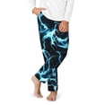 thumbnail image 1 of Gukieu Lightning Print Youth Home Trousers, Elastic Waistband with Pockets for Home and Outing, Suitable for Children Aged 5-16-Medium, 1 of 6