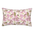 thumbnail image 1 of Gukieu Lilies Flowers Print Plush Pillow Cover, Hidden Zipper Pillow Protector without Pillow Core, Suitable for Bedroom, Office, Car Decoration-20"x30", 1 of 6