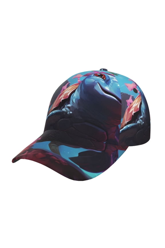 Lively Cute Turtle Prin Baseball Cap, Adjustable Sweat-wicking Daily,Travel, Sports Cap, Unisex