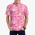 thumbnail image 1 of Gukieu Love Print Men's Quick-drying POLO Shirt, Button-down Summer T-shirt, Suitable for Work and Outdoor Activities-3X-Large, 1 of 6