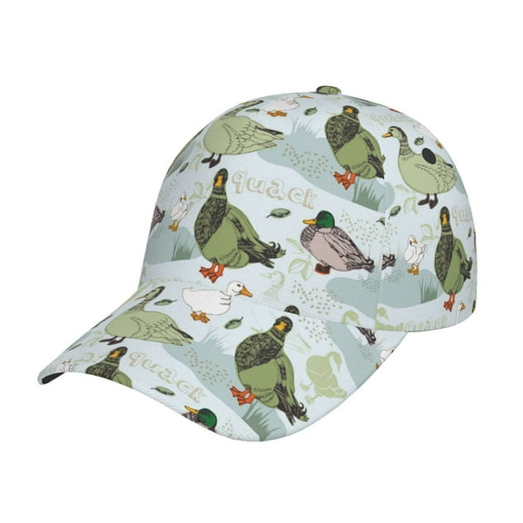 Gukieu Mallard Ducks Wild Birds Prin Baseball Cap, Adjustable Sweat-wicking Daily,Travel, Sports Cap, Unisex
