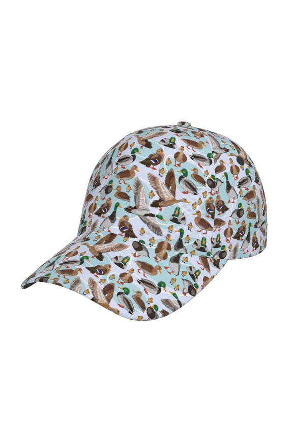 Mallard Ducks Wild Birds1 Prin Baseball Cap, Adjustable Sweat-wicking Daily,Travel, Sports Cap, Unisex