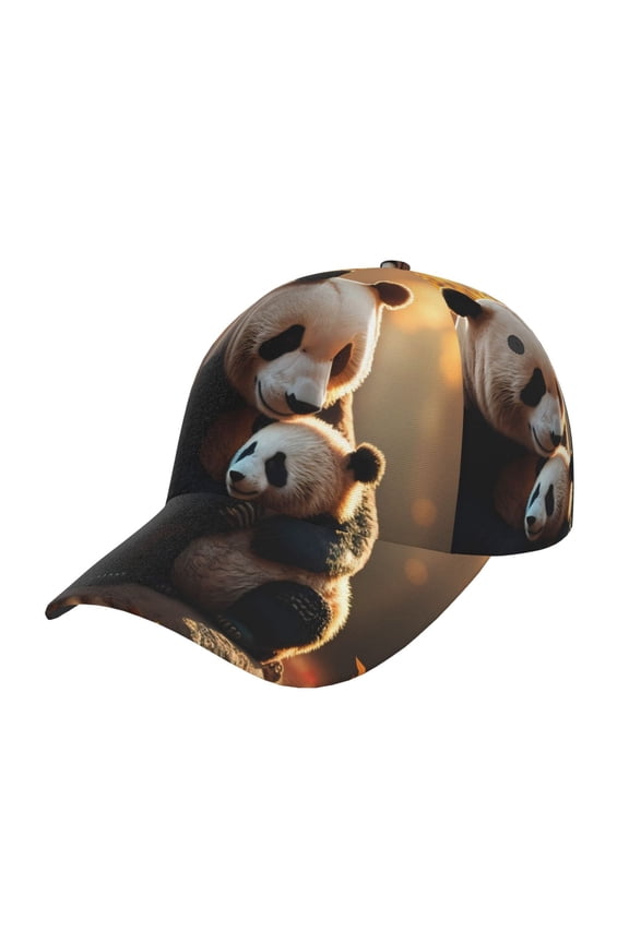 Maple Forest Panda Prin Baseball Cap, Adjustable Sweat-wicking Daily,Travel, Sports Cap, Unisex