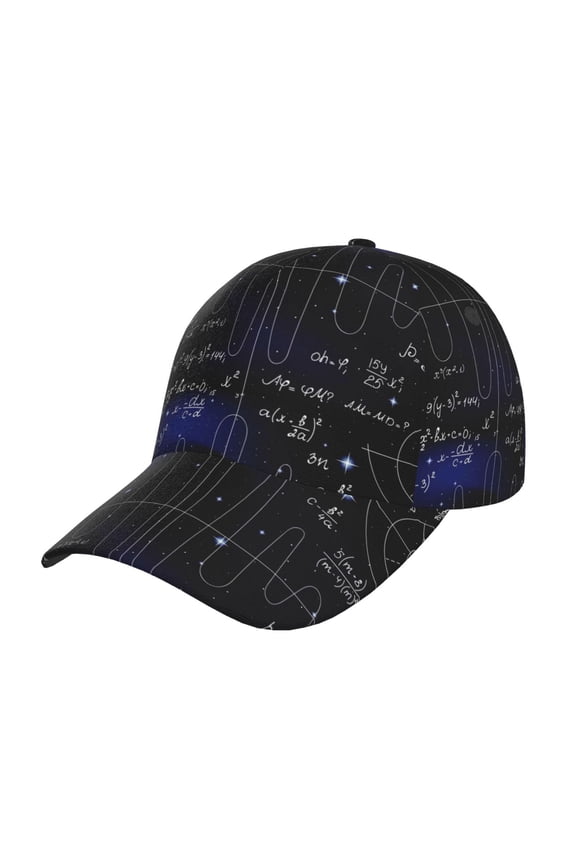 Mathematica Science Prin Baseball Cap, Adjustable Sweat-wicking Daily,Travel, Sports Cap, Unisex